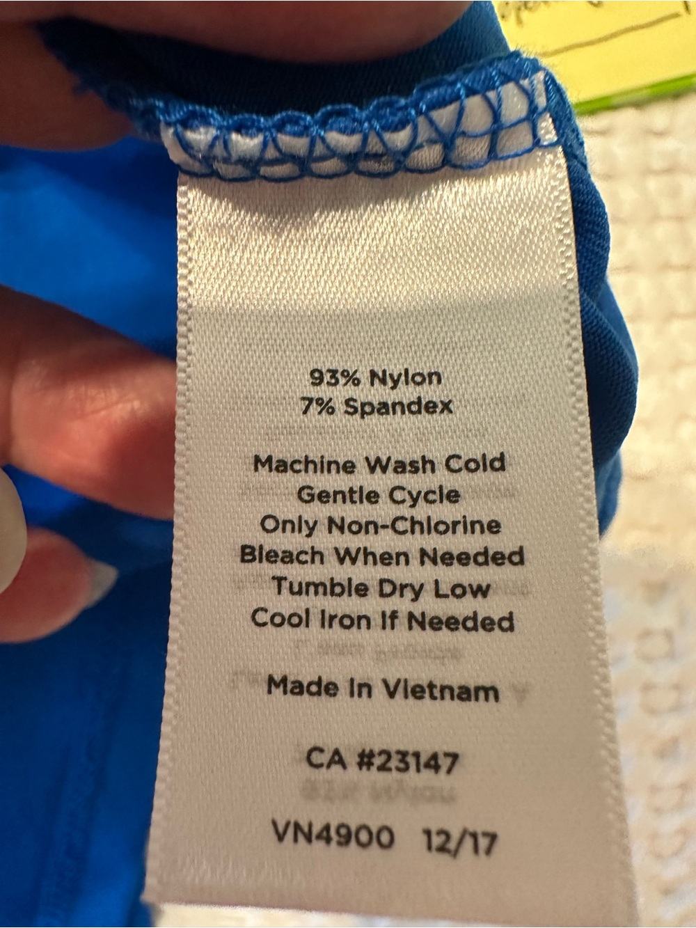 Talbots Cap-Sleeve Royal Blue Tie-Waist Dress size 12” - Picture 8 of 8